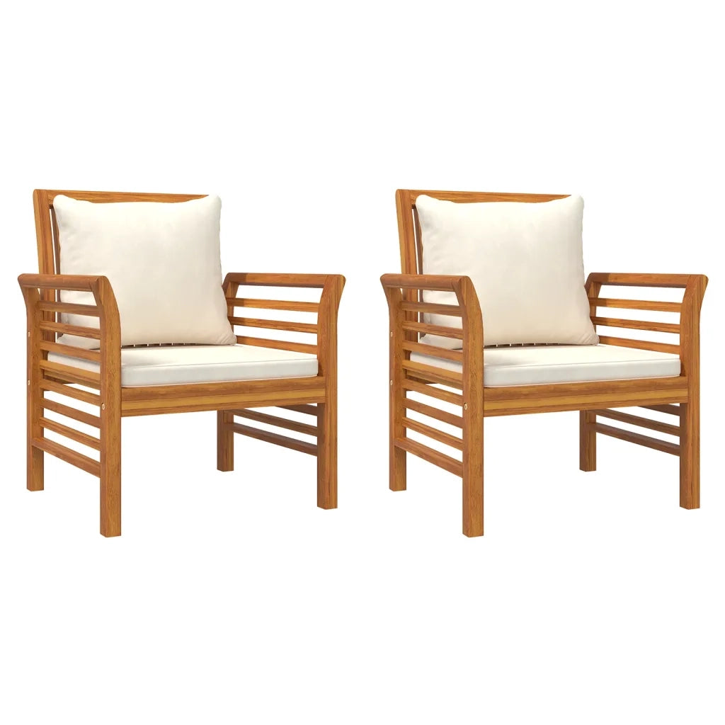 Set Salotto da Giardino 5 pz con Cuscini Legno Massello Acacia 3058096