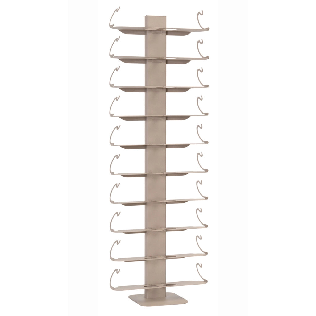 ALUBOX VIRGO Porta Vino Da Terra A Colonna Autoportante Illuminato 167X60X30 Cm Portabottiglie Vino Da Terra In Alluminio Con 10 Mensole Doppie In Lamiera Zincata Capacità 20 Bottiglie