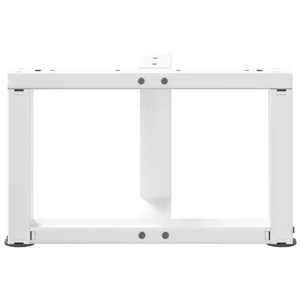 Gambe per Tavolino da Caff¨¨ a Forma di T 2 pz-Set di 2 Gamba per Tavolo Bianche 50x25x(30-31) cm Acciaio