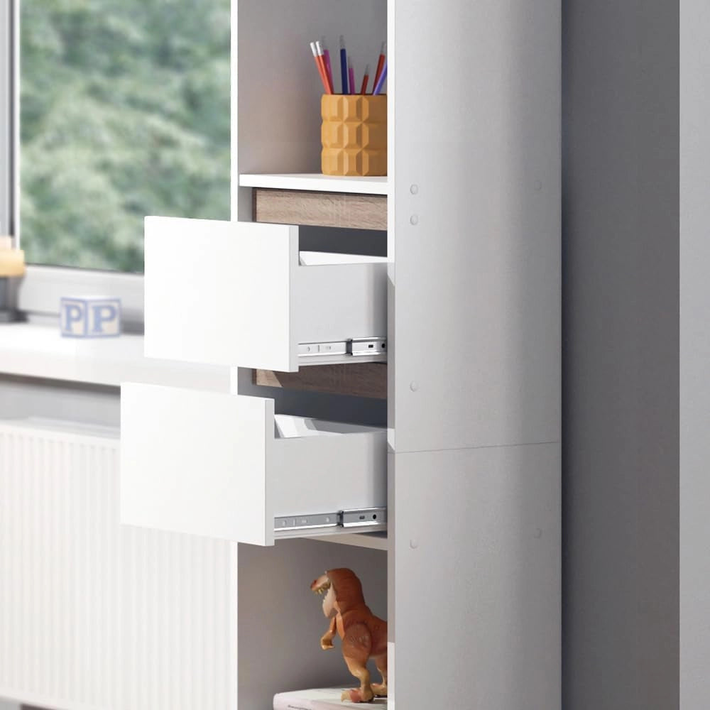 Libreria Robert, Bianco, 36.2 x 171 cm, per la conservazione di libri e decorazioni nell’area living