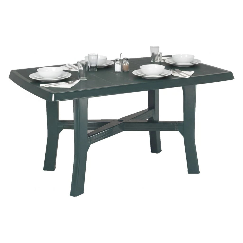 Raspberry, Tavolo da Esterno 6 Posti Made in Italy, 138x88x72h cm Verde