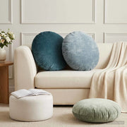Federa 2 pz HEERLEN Blu Ø 60 cm Tessuto Chenille 922961