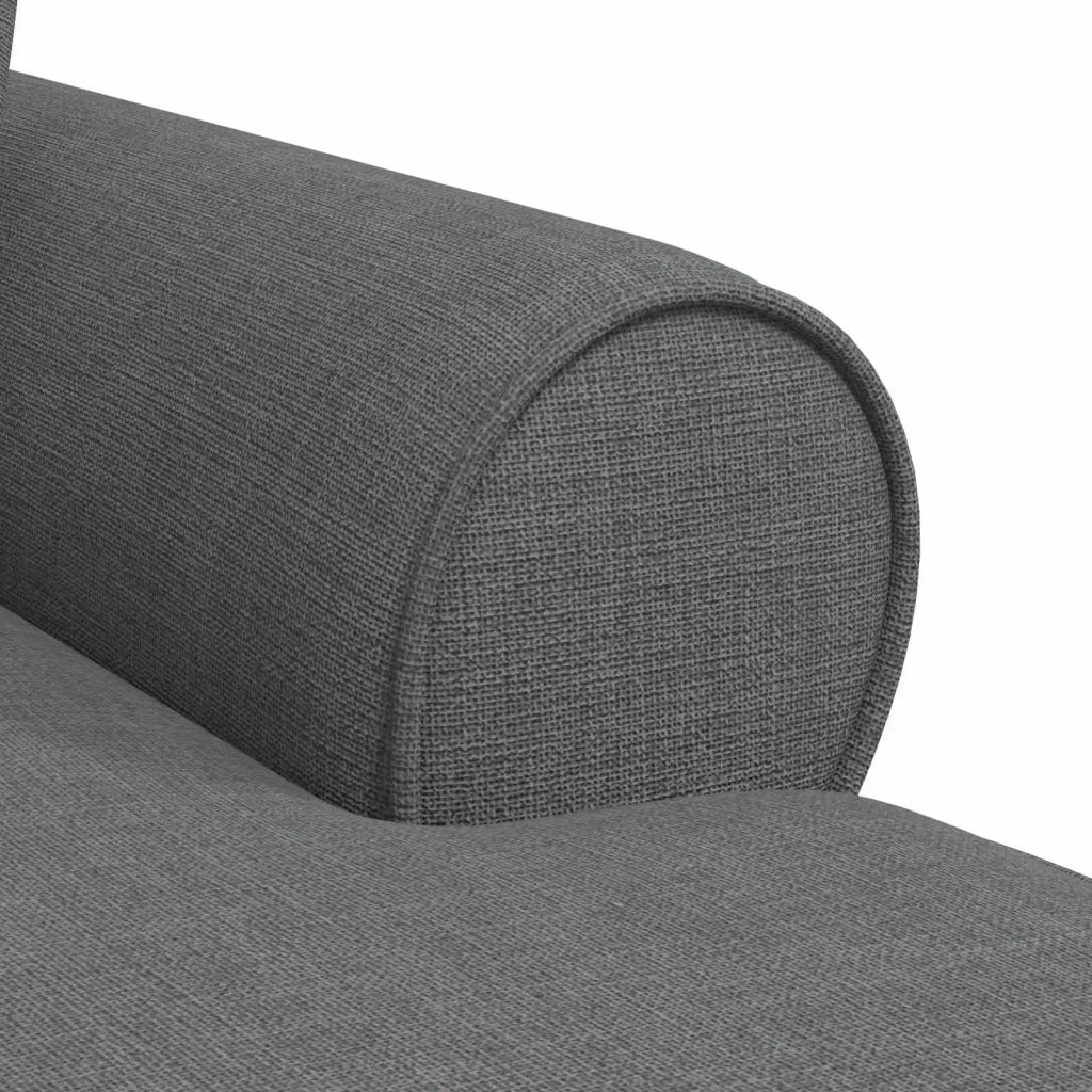 Chaise Longe con Gonna con cuscino 3 pz Grigio scuro Tessuto CFW1105178