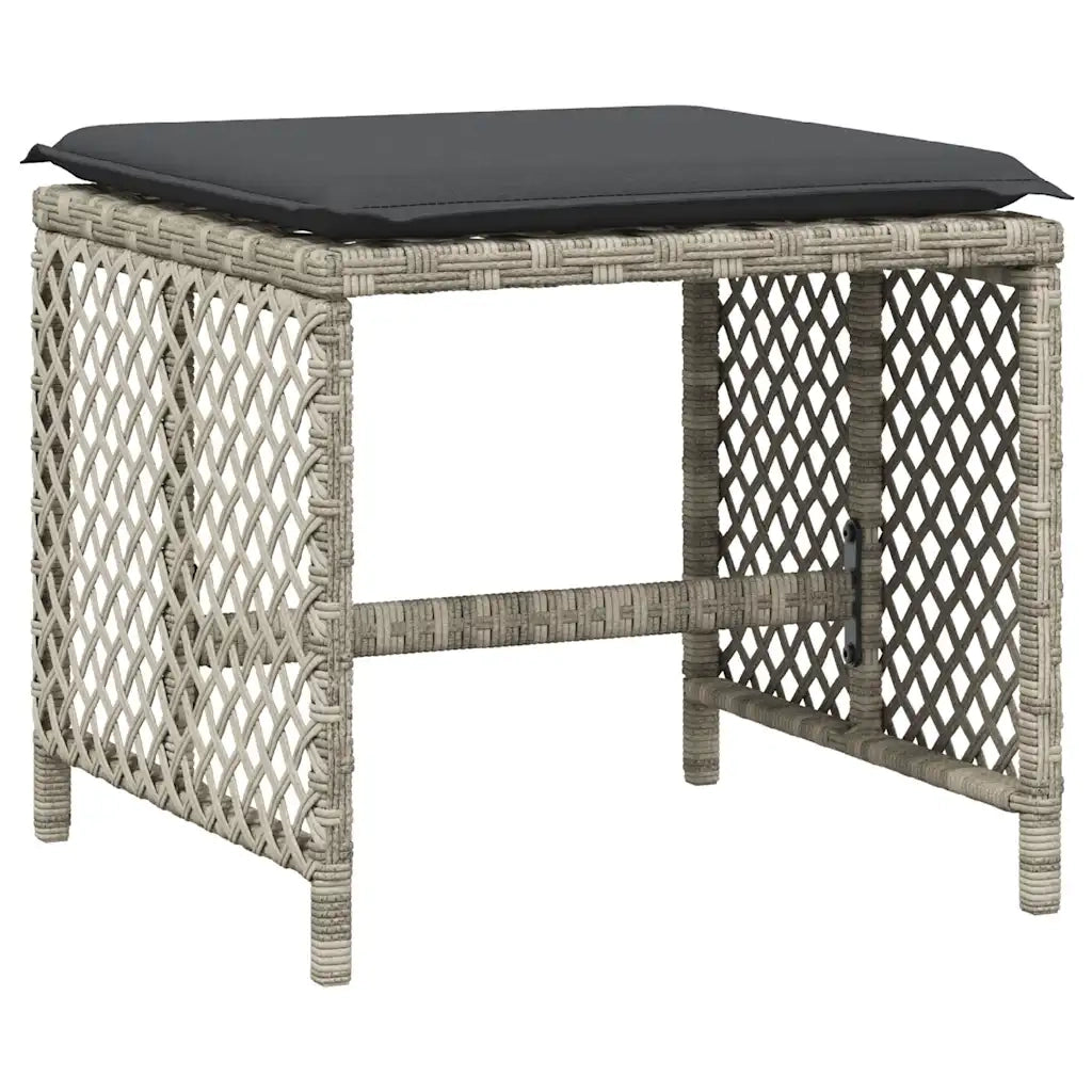 vidaXL Set da Pranzo da Giardino 13pz con Cuscini Grigio in Polyrattan