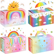 Set di 24 Stuks di Decorazioni per Feste con Maniglie in Carta e Tema Arcobaleno per Feste di Compleanno e Matrimoni