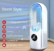 Ventilatore portatile a USB, ventilatore elettrico senza olio, condizionatore d'aria silenzioso con 6 velocità e timer