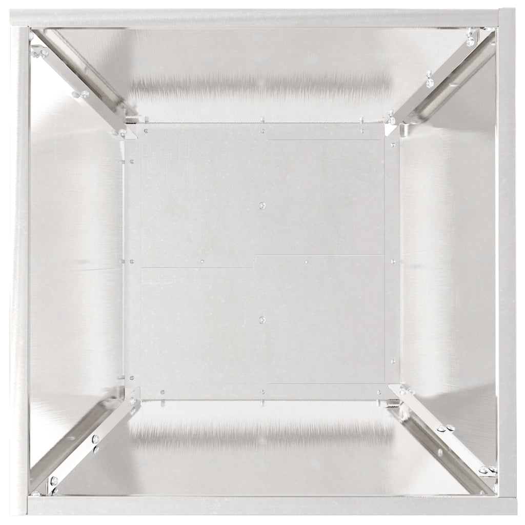 Vaso in Metallo Acciaio Inossidabile 40 x 40 x 15 cm
