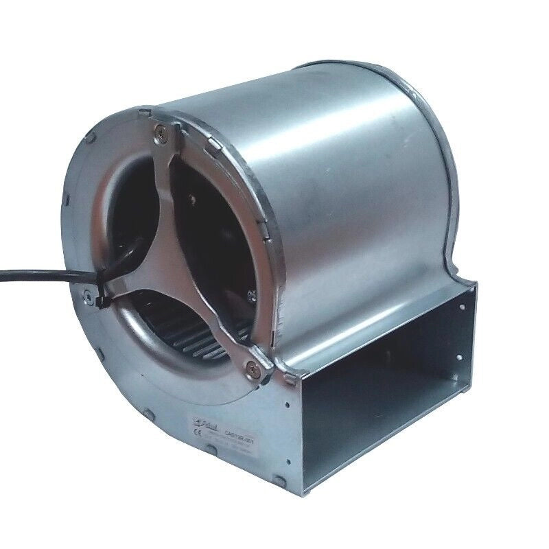 Ventilatore centrifugo Trial CAD12R-001 per stufe a Pellet. Lungo 164 mm Bocchetta: 146x63 mm