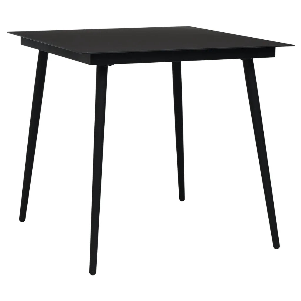Set da Pranzo da Giardino 5 pz | Set Salotto da Giardino Nero in Rattan PVC