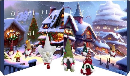 Calendario di Natale dei Nani 2024 - Calendario di Natale dei Gnomi - Adatto per bambini e adulti.