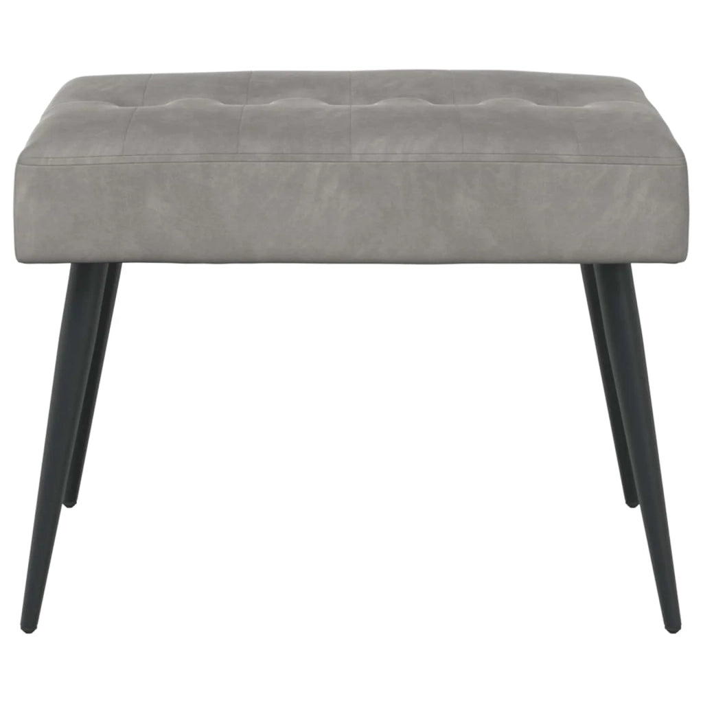Panchina con bottoni imbottiti Grigio Chiaro 60 x 40 x 45 cm 42038501