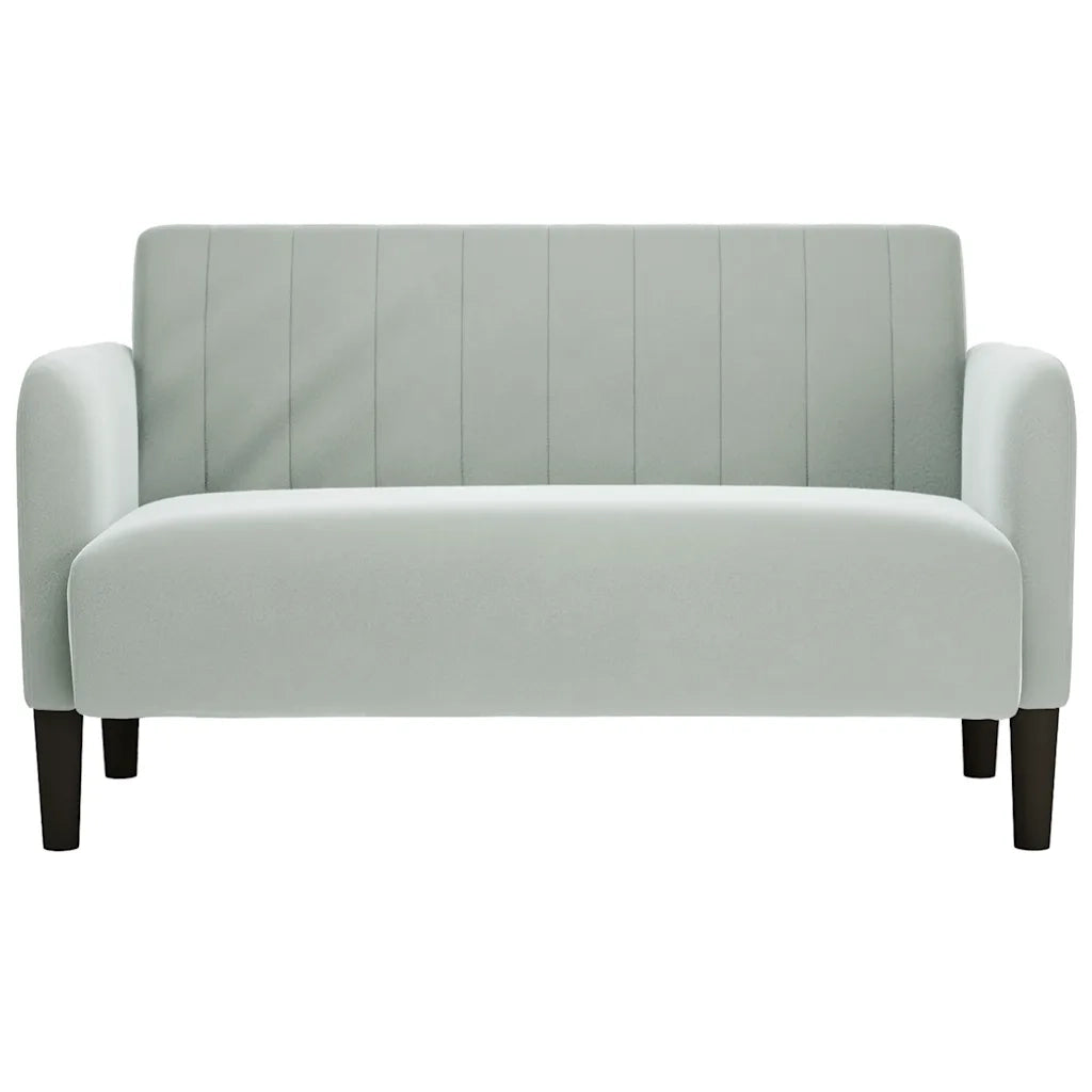 Divano Divanetto Grigio Chiaro 109 cm in Velluto 4100587