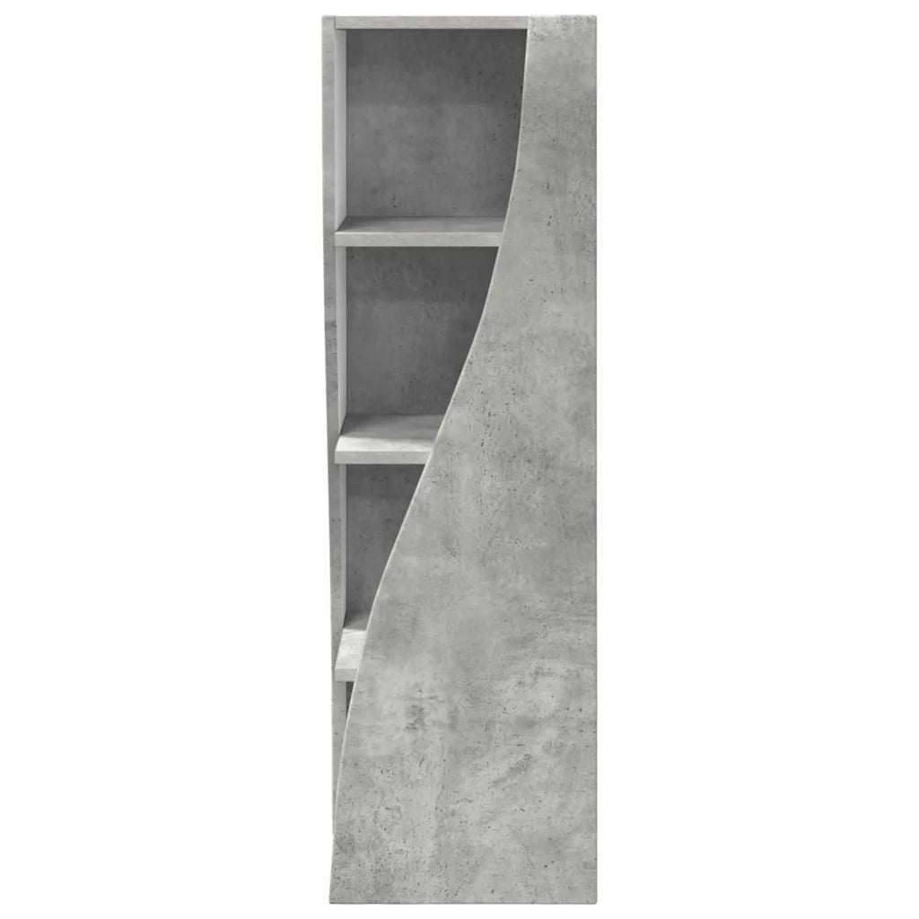 Mobile angolare Grigio cemento 32x32x102cm Legno multistrato 889858