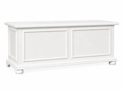 Cassapanca in legno bianco anticato shabby 120x42x50 - Mobili 2G