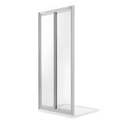 Porta Doccia 100CM H198 Cristallo Trasparente Apertura Saloon con Doppia Anta Battente mod. West