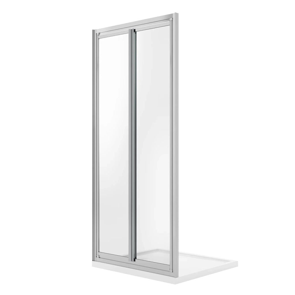 Porta Doccia 100CM H198 Cristallo Trasparente Apertura Saloon con Doppia Anta Battente mod. West