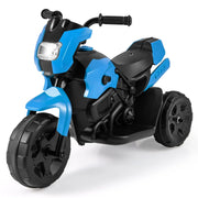 Moto elettrica 6V per bambini 3 ruote 69,5 x 32 x 47,5 cm maneggevolezza stabile faro a LED PP blu 20_0018752