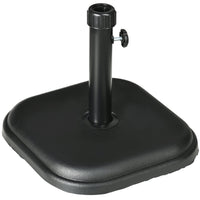 Base per Ombrellone da Giardino in Plastica e Cemento da 11kg 36x36x31cm Nero