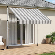 Tenda retrattile manuale Antracite e Bianco 350 cm 42037028