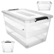 Organizzatore per giocattoli in plastica KADAX da 55 litri con coperchio