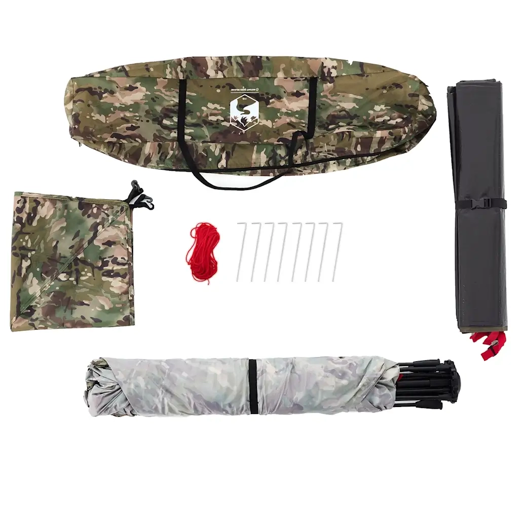 Tenda da Pesca 4 Persone Mimetica a Rilascio Rapido 4005325