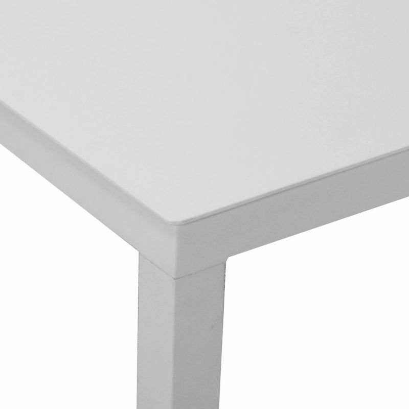 Tavolino alluminio bianco cm 120x60h45