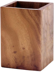 Organizzatore per Ufficio in Legno, Pennenbak, per Hobby, in Legno di Noce, Nero, per Uffici, Aree di Lavoro, per la Conservazione di Pennarelli, 8 x 8 x 11 cm / 3,15 x 3,15 x 4,33 pollici (Marrone)