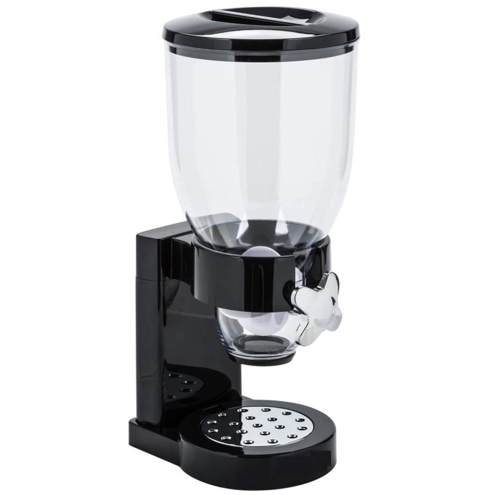 Dispenser Cereali Singolo Contenitore Dosatore Distributore Storage Pasta Nero