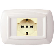 TONDO PLACCA MAGIC PLAST 1P SCHUKO BIANCO- ELETTROCANALI- 10,0 pz