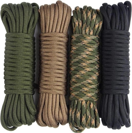 Paracord di 6 metri con 7 fili di nastro in nylon per Outdoor Survival Armband, Lanyard, Chiave, Collare per cani Kit DIY Artigianato Giochi