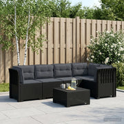 Divano da Giardino 5 Posti con Cuscini Stile Rattan PP 3444053