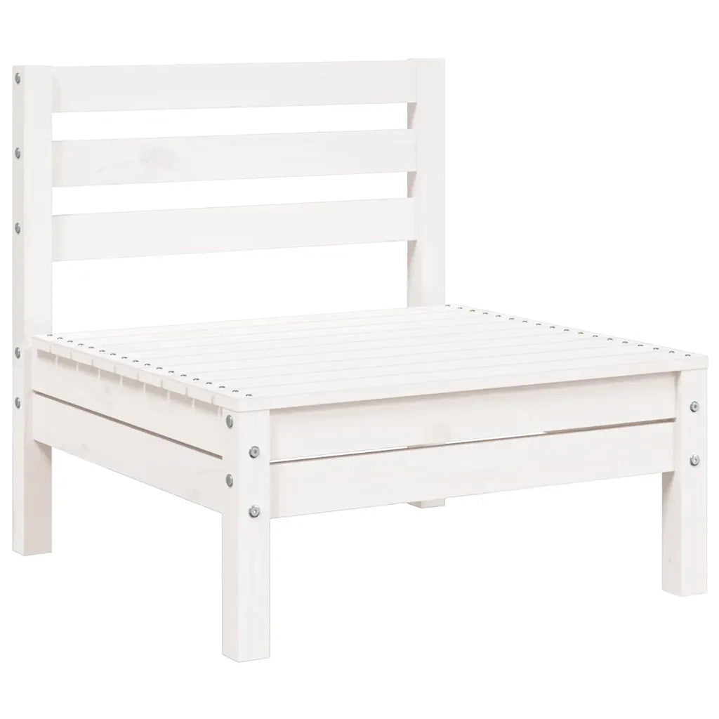 Divano da Giardino a 3 Posti in Legno Massello di Pino Bianco 838027