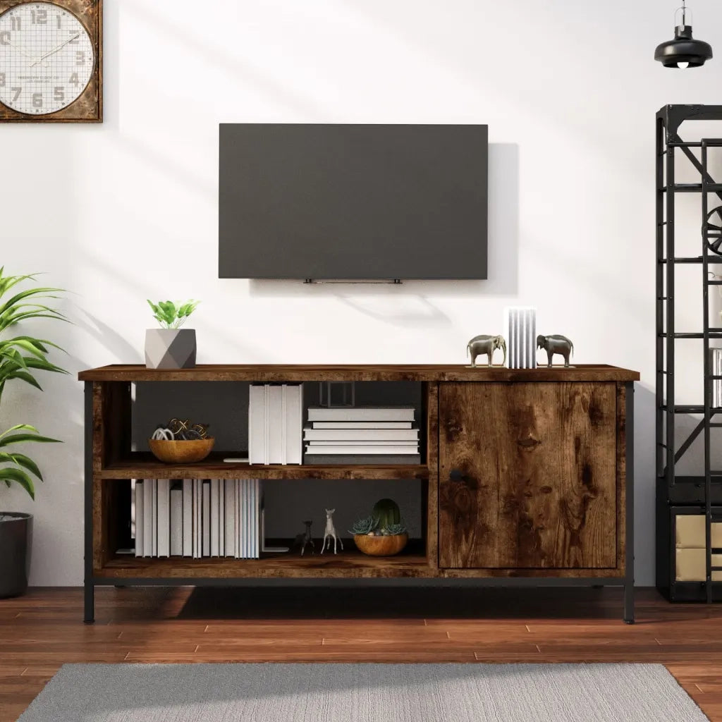 Mobile TV | Armadietto TV | Mobile Porta TV Rovere Fumo 100x40x45 cm in Legno Multistrato