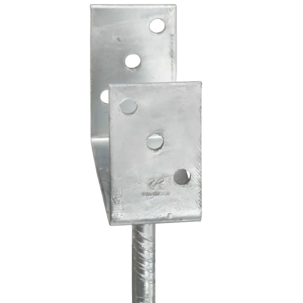 Picchetti per Recinzione 6 pz Argento 7x6x30 cm Acciaio Zincato CFW1285585