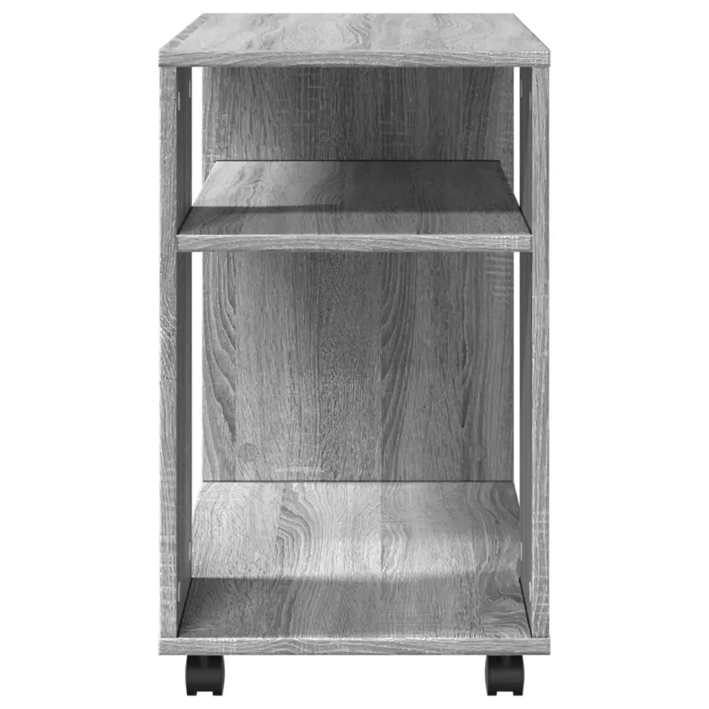 Tavolino con Ruote Grigio Sonoma 70x35x60 cm in Truciolato 853151