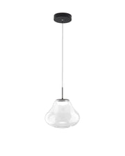 Lampada a Sospensione Deva Ø250mm Trasparente, LED 14W 1510lm CCT Dimmerabile, Struttura in Metallo e Vetro Borosilicato - Deva