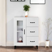 Credenza Bianca 69,5x34x90 cm in Legno Multistrato 812213