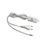 Trade Shop - Cavo Alimentazione Bianco Presa Elettrica Interruttore 2gx0.75mm 1.5mt Bipolare -