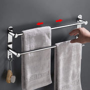Maniglia di asciugamano estensibile - acciaio inossidabile - fissaggio alla parete - 43-76 cm