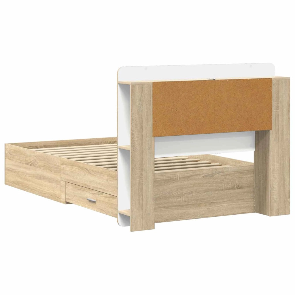 Telaio del letto con storage Rovere Sonoma 75 x 190 cm 3433805
