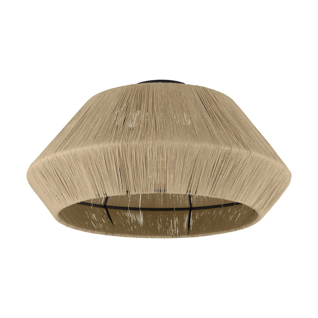 Plafoniera Vintage Alderney Acciaio Nero 1 Luce E27