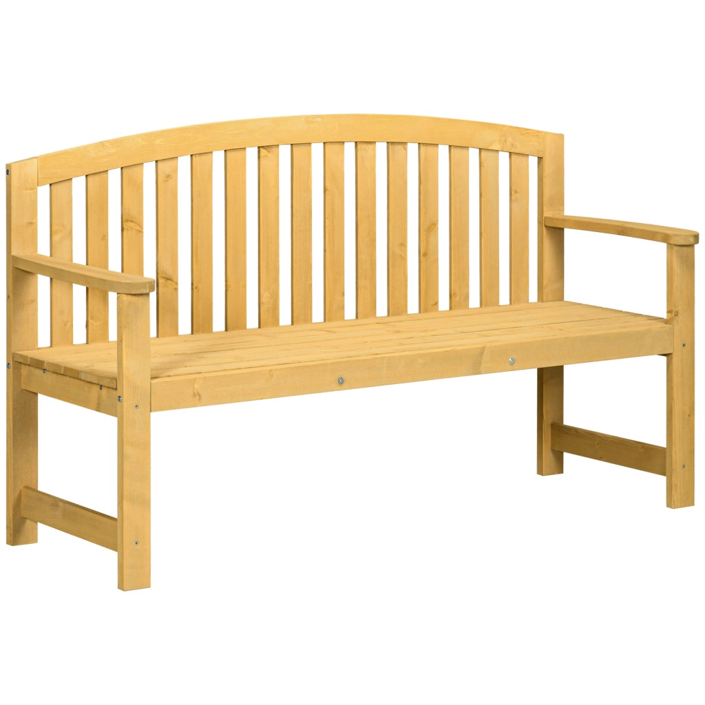 Panchina da Giardino 2 Posti ¨C zephmum ¨C Legno, Arancione, 140x50x85 cm