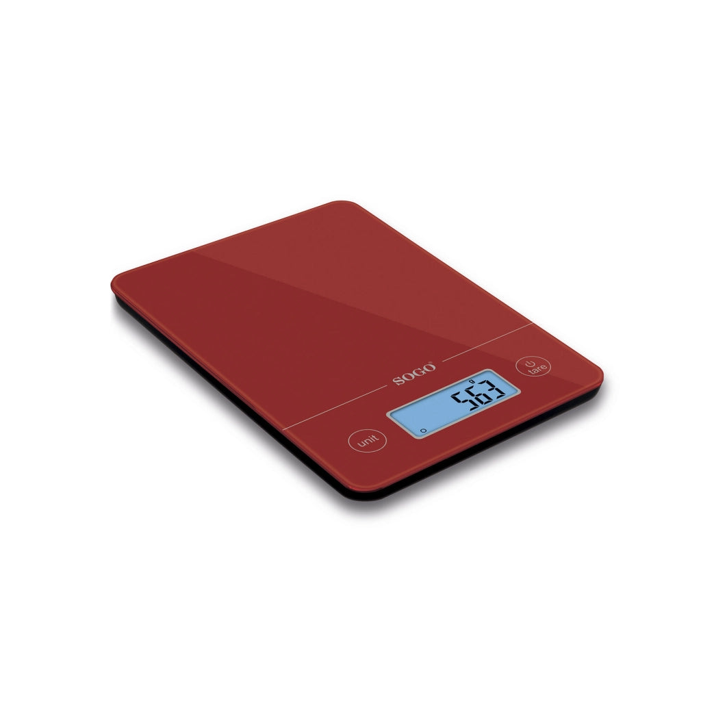 Bilancia elettronica da cucina 5kg, display LCD retroilluminato, 4 unità di peso, funzioni zero e tara - SOGO