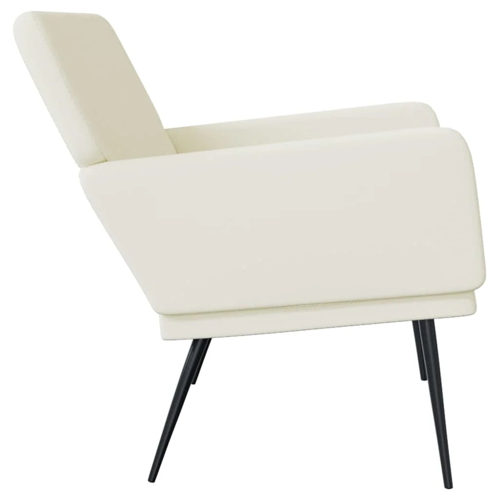 Panca/panca in velluto crema 108 x 79 x 79 cm 02_0010574