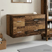 Set di mobili per il bagno 2 pz Legno antico 3404022
