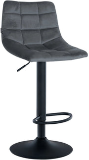 Sgabello Jerry Velvet grigio scuro,nero