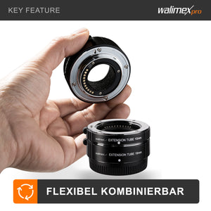 Set di anelli di prolunga macro per Sony E, per APS- C da 10, 16, 21 mm, per obiettivi di fotocamere, ideali per macrofotografia