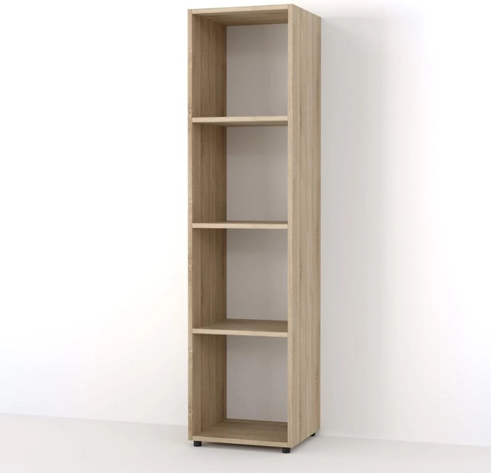 Scaffale Ludus, Antracite/quercia dorata, 36.8 x 144.9 cm, per la conservazione e la presentazione di libri e scatole