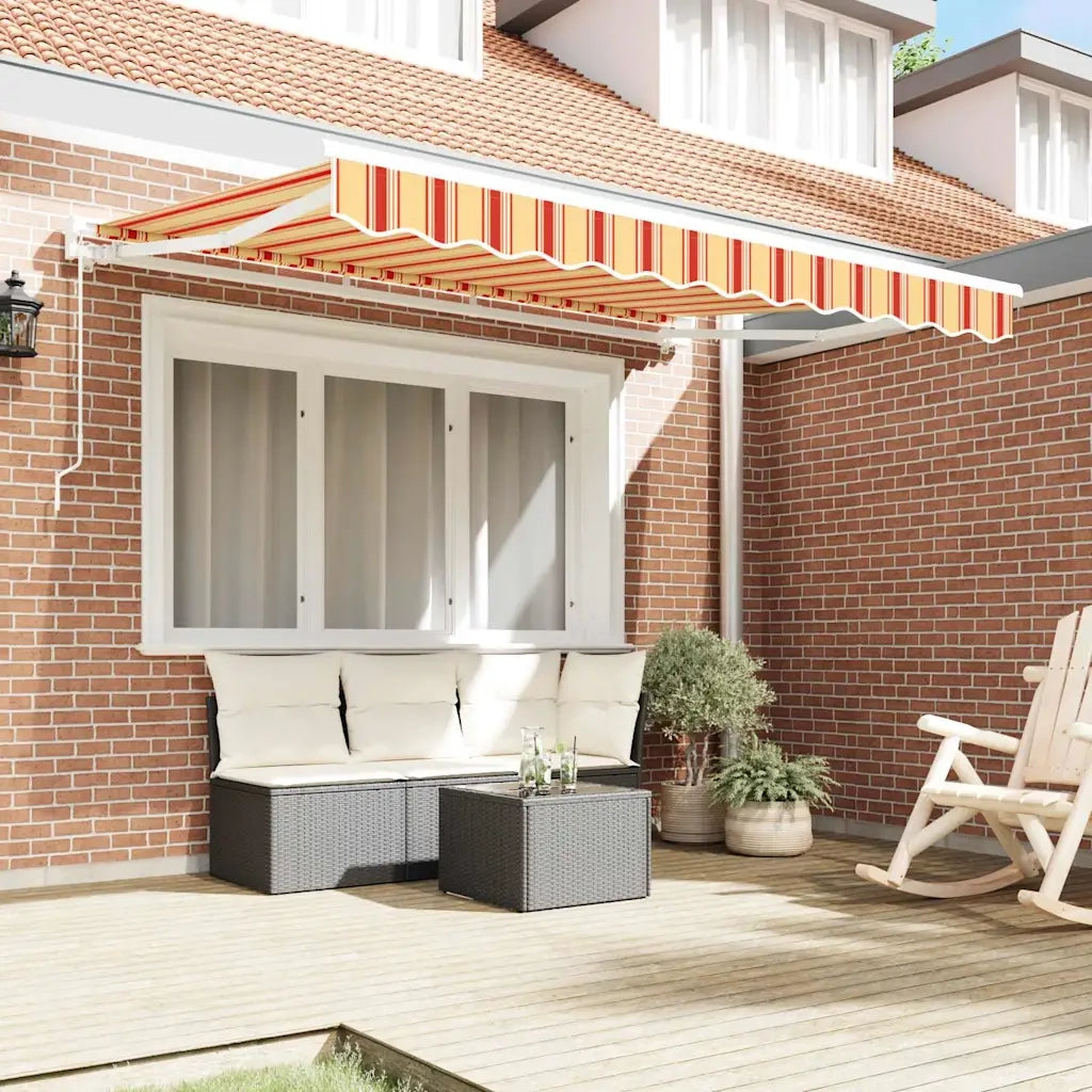 vidaXL Tenda Retrattile Striscia Multicolore 300x200 cm Tessuto