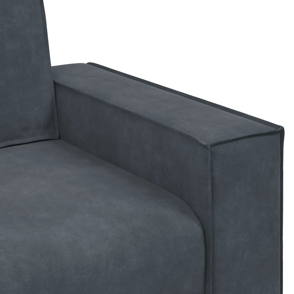 Divano a 3 Posti Grigio Scuro 180 cm in Velluto